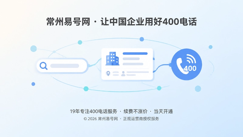 企业信息与400电话入口保持一致的抽象插画
